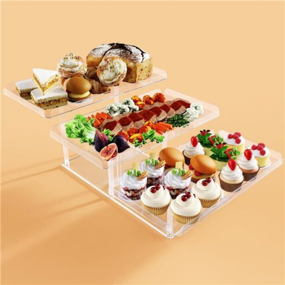 3 Tier Serving Tray, Acrylic Dessert Table Display Set for Party Supplies